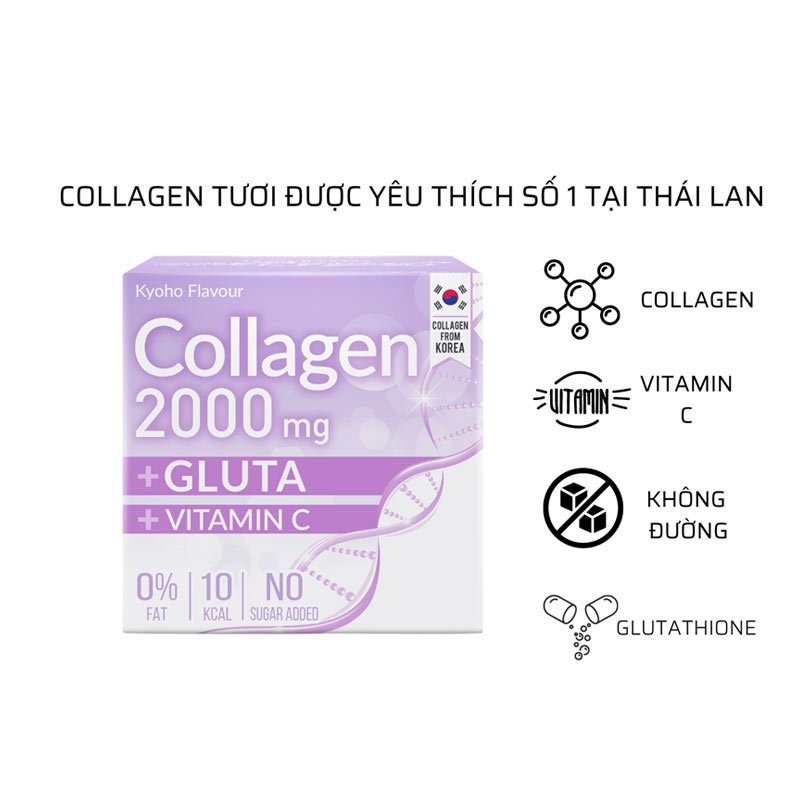 FRESH DOZE COLLAGEN 2000MG, GLUTA, VITAMIN C Hỗ Trợ Làm Sáng Da, Hỗ Trợ Tái Tạo Da