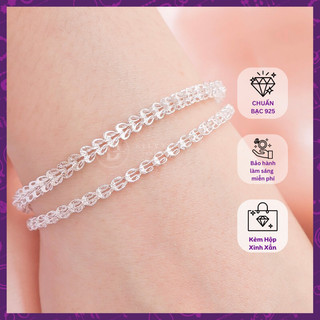 Lắc tay đuôi phụng bạc 925 bản lớn & nhỏ - vòng tay bạc 925 hoạ tiết kiểu đuoi phụng lấp lánh 122vtt 154vtt