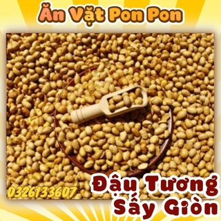 Đậu nành sấy giòn, đậu tương rang muối ăn cùng pon pon