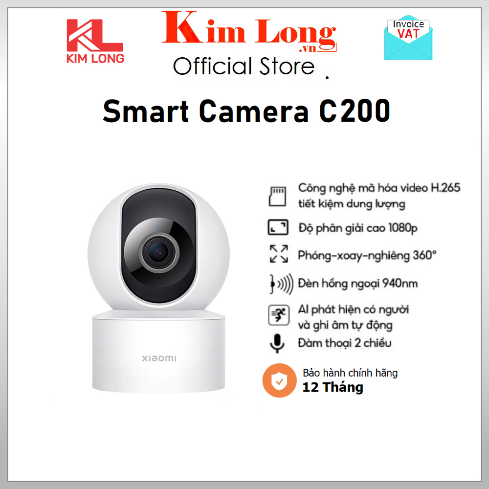 Camera quan sát Xiaomi C200 Smart 1080P Bản quốc tế - Bảo hành 12 tháng chính hãng