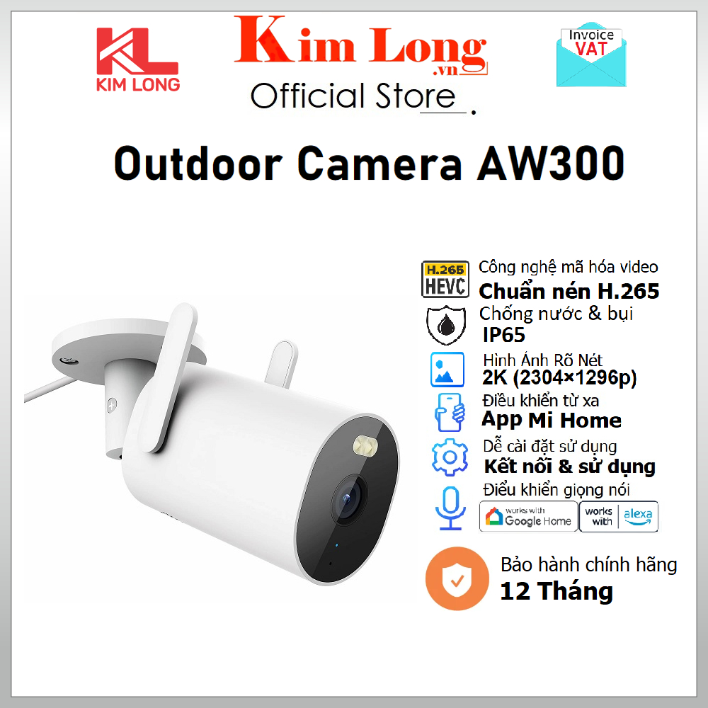 Camera quan sát ngoài trời Xiaomi AW300 2K(2304×1296P) Bản quốc tế - Bảo hành 12 tháng chính hãng