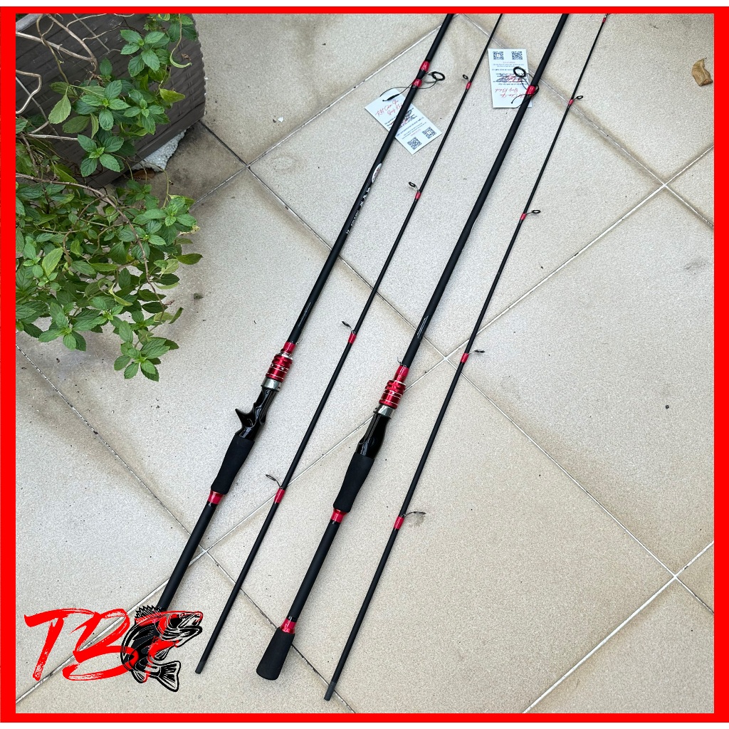 Cần Câu Dawa Nội Địa - Khoen Sứ - Phôi Carbon - Độ Cứng M - Size 2m1  - Máy Đứng Máy Ngang TB Fishin