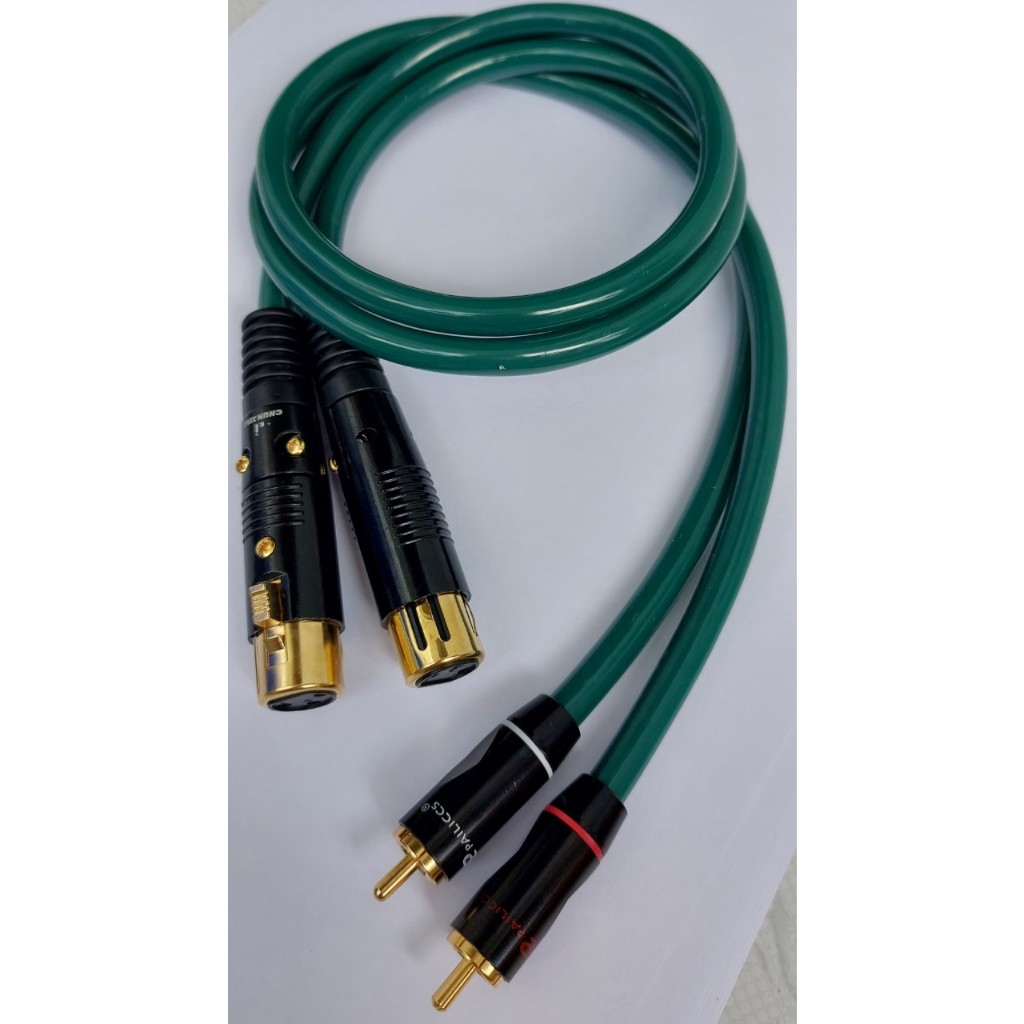 Cặp dây Canon Cái ra AV hoa sen DIY cao cấp/ Dây tín hiệu âm thanh đầu jack xịn Canon ra Bông sen-Phố Nhạc