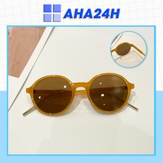 Mắt kính hàn quốc nhựa dẻo form tròn cao cấp unisex thời trang AH1339