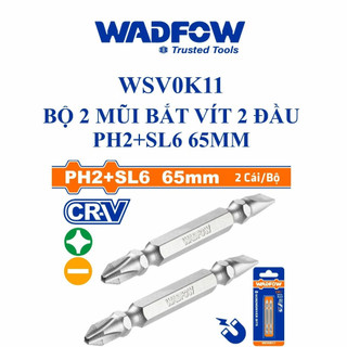 Bộ 2 mũi bắt vít 2 đầu ph2+sl6 65mm wadfow wsv0k11