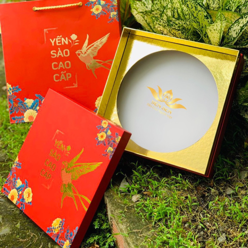 HỘP QUÀ ĐỰNG 100gr Yến/10 hủ Yến sang trọng