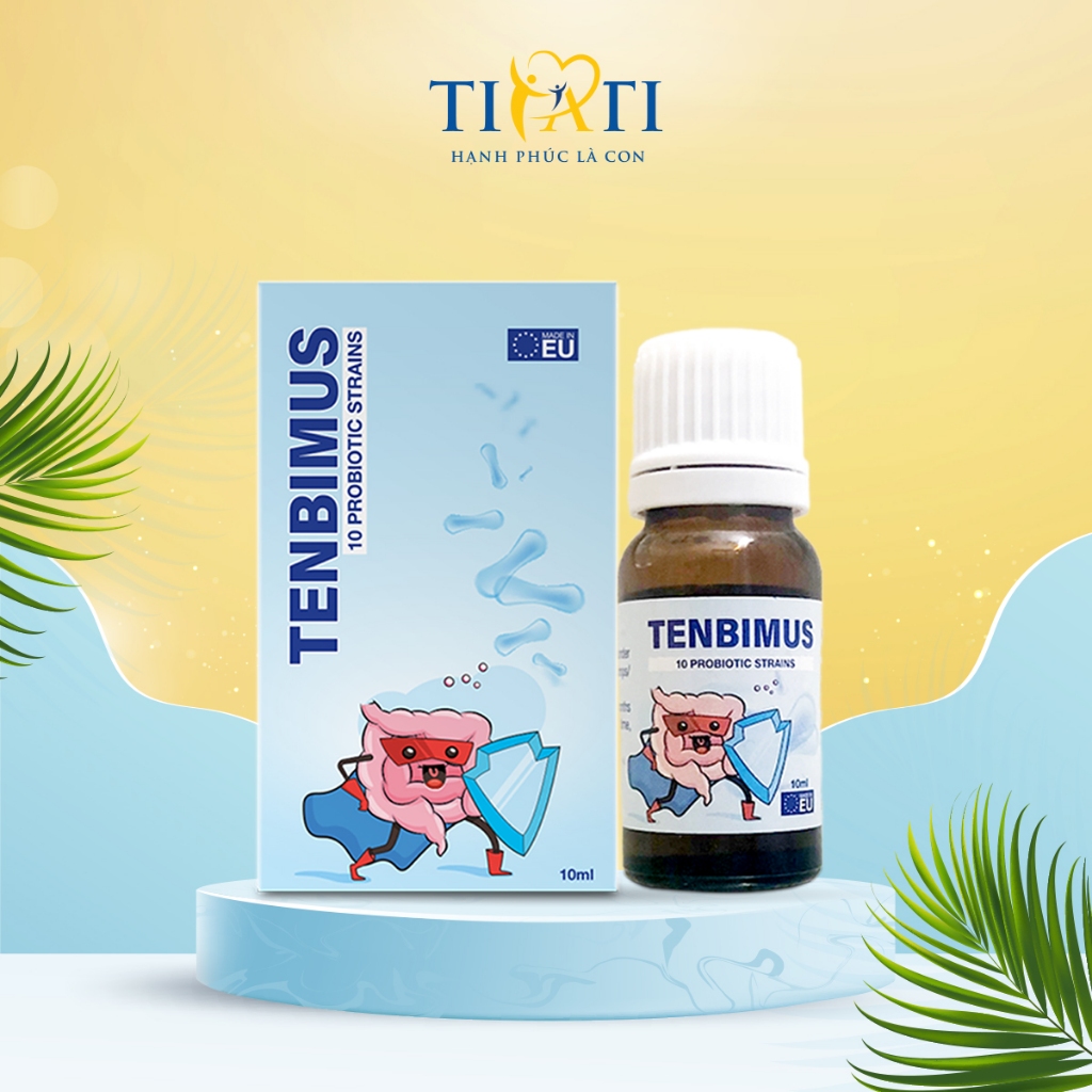 Men vi sinh 10 chủng Tenbimus bổ sung 1 tỷ lợi khuẩn cho trẻ sơ sinh, trẻ nhỏ giúp hỗ trợ tiêu hóa, tăng cường miễn dịch