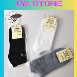 Tất vớ nam nữ nhật bản cổ ngắn chất liệu cotton thoáng mát, chống hôi chân - dm store