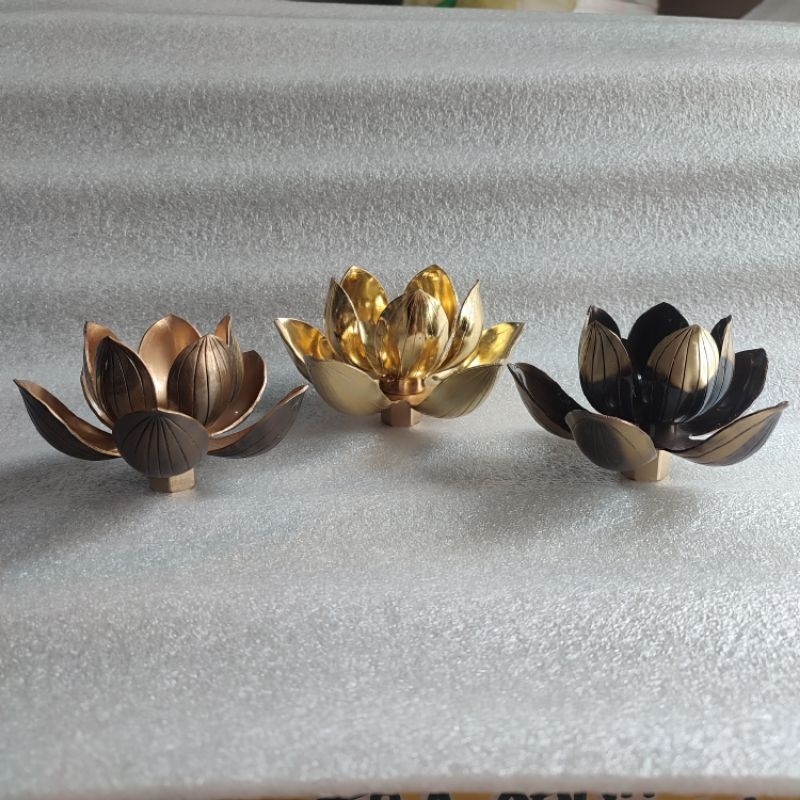 Bông hoa sen đồng nguyên chất xưởng sản xuất tại LÀNG NGHỀ VIỆT kích thước 8x12cm