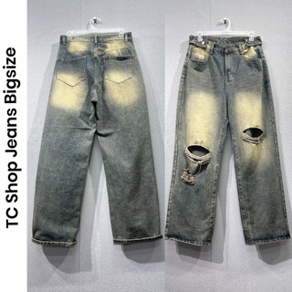 Quần Suông Jeans Bigsize  Rách Gối Và Trơn TCSHOP MS189 và MS201