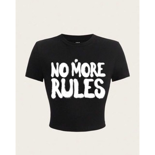 Ruly top - áo thun croptop no more rules cá tính y2k