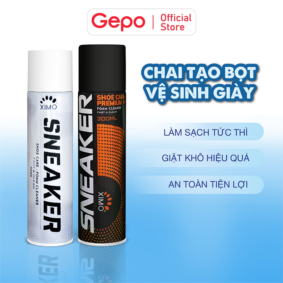 Chai Xịt Tạo Bọt Vệ Sinh Giày XIMO Cao Cấp 300ml