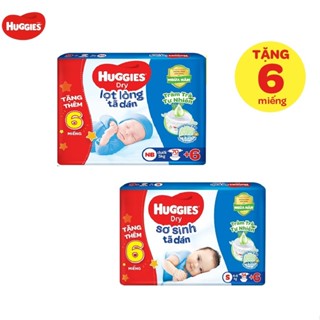 Tã dán Sơ Sinh Huggies S54+6 NB70+6 M46+3 Miếng