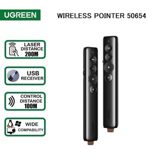 Bút trình chiếu PowerPoint Laser hãng UGREEN LP180 60327 50654 không dây điều khiển