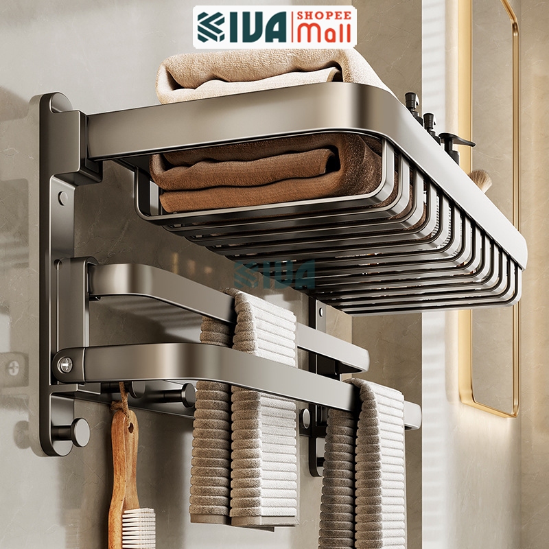 Bộ sưu tập kệ nhà tắm KIVA ROMAN cực dày, đẹp, tinh xảo và cao cấp màu xám.