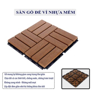 Sàn gỗ tự nhiên vỉ nhựa ngoài trời ván sàn  nan - Vỉ Sàn Gỗ Sân Vườn Tiêu Chuẩn Xuất Khẩu Dễ Dàng Sử Dụng Cao Cấp