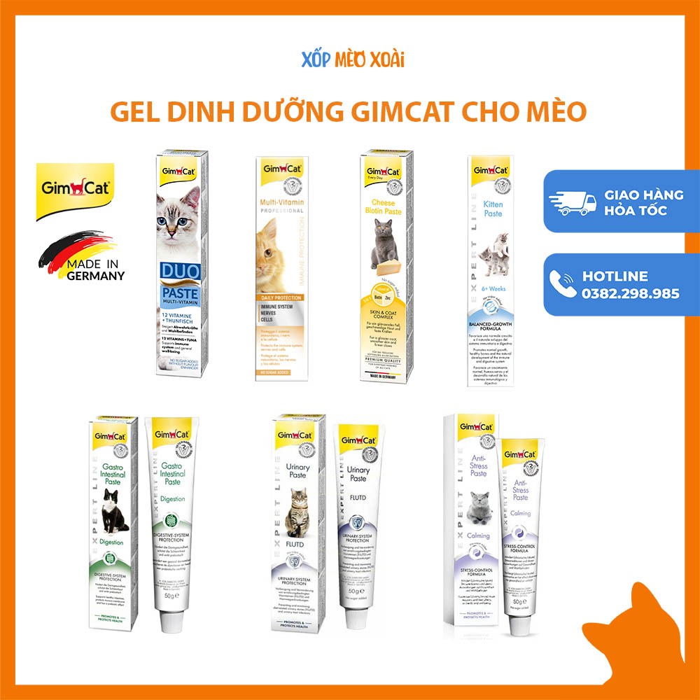Gel Dinh Dưỡng Cho Mèo GimCat - Hỗ Trợ Sức Khỏe Mèo 50g - GIM CAT