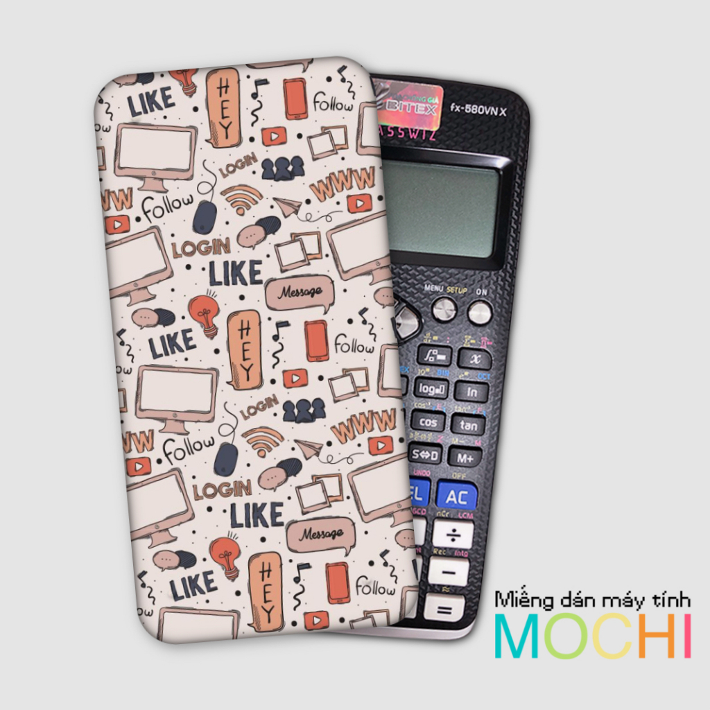 Miếng decal dán cái loại máy tính (casio fx-570 / fx-570 ii / fx-580 / fx-880, vinacal....)