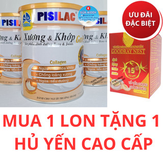 Combo 6 lon Sữa PISILAC XƯƠNG KHỚP 900G cho người loãng xương, đau nhức xương khớp, tiểu đường (date luôn mới)