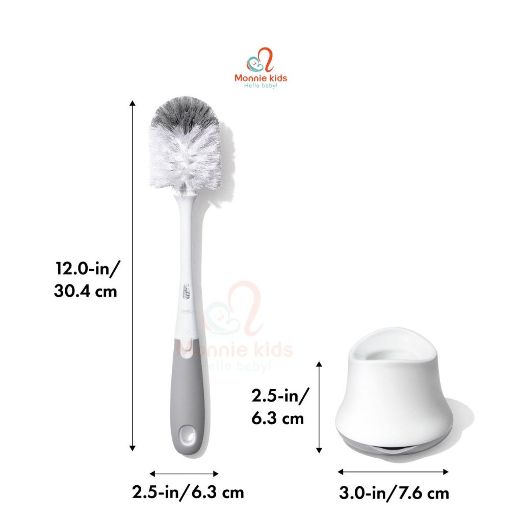 Set cọ rửa bình sữa và núm ti cho bé Oxo 2 món, bộ cọ bình sữa cao cấp Hoa Kì - Monnie Kids
