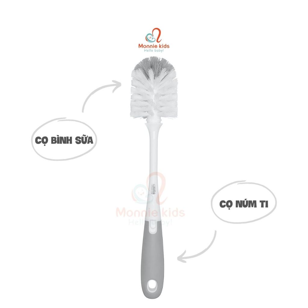 Set cọ rửa bình sữa và núm ti cho bé Oxo 2 món, bộ cọ bình sữa cao cấp Hoa Kì - Monnie Kids