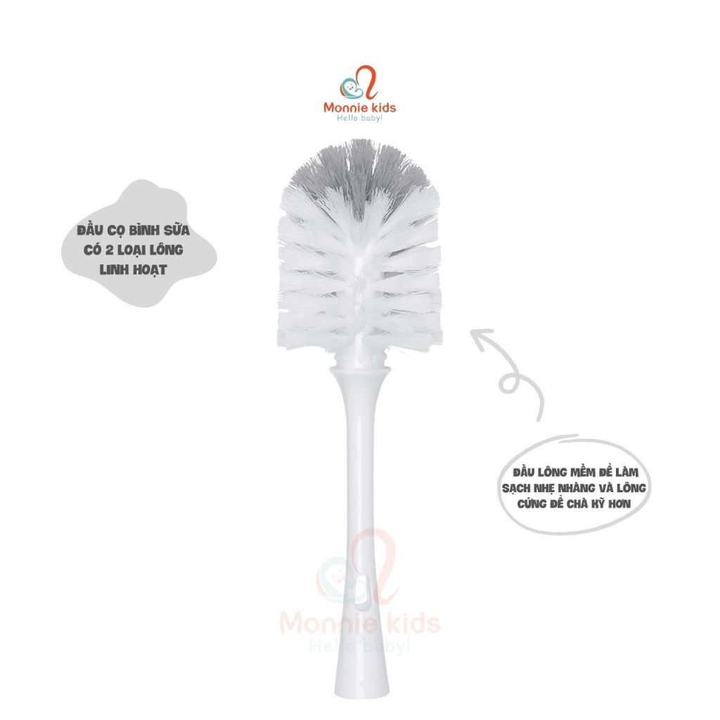 Set cọ rửa bình sữa và núm ti cho bé Oxo 2 món, bộ cọ bình sữa cao cấp Hoa Kì - Monnie Kids