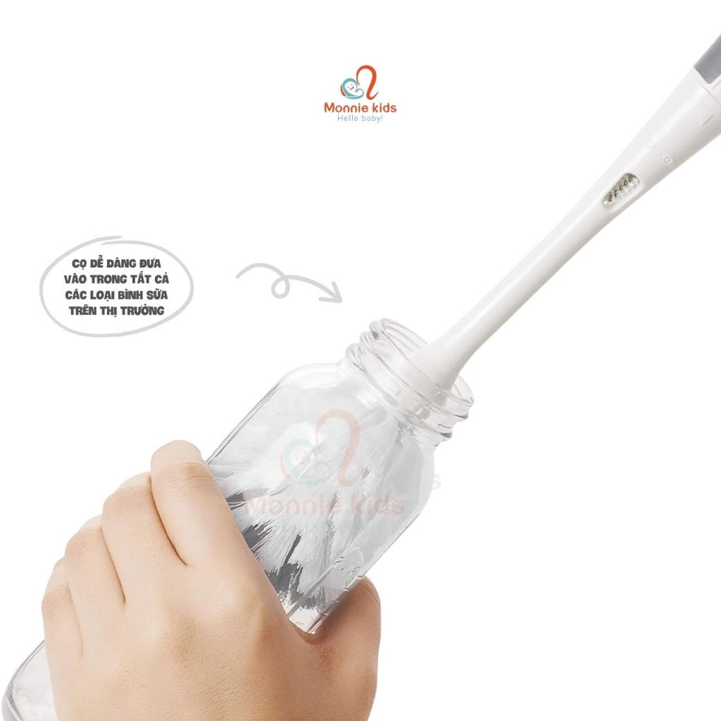 Set cọ rửa bình sữa và núm ti cho bé Oxo 2 món, bộ cọ bình sữa cao cấp Hoa Kì - Monnie Kids
