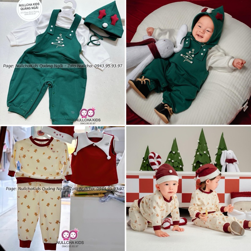 Bộ dài, ghi lê, yếm Nous Noel cho bé