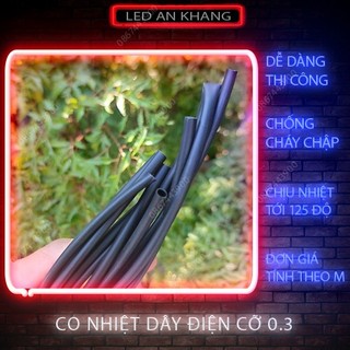 Gen co nhiệt ống co nhiệt nối điện phi 3mm, độ dài 1m