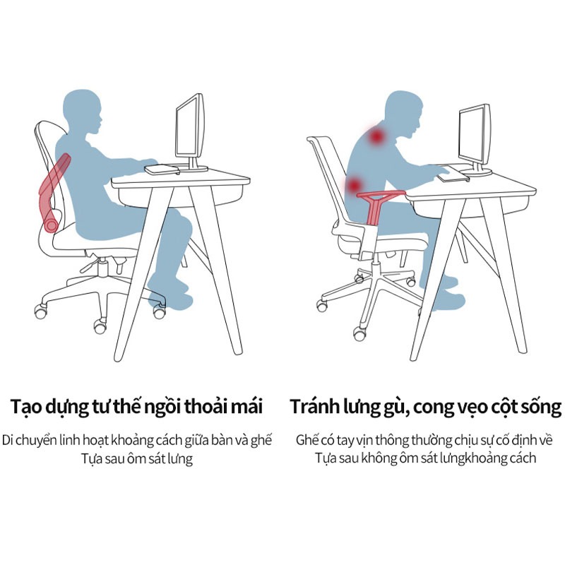 Ghế Văn Phòng Chân Xoay, Ghế Công Thái HọcGhế Chân Xoay Văn Phòng Làm Việc Tay Cầm Nâng Hạ Cao Cấp | BigBuy360 - bigbuy360.vn