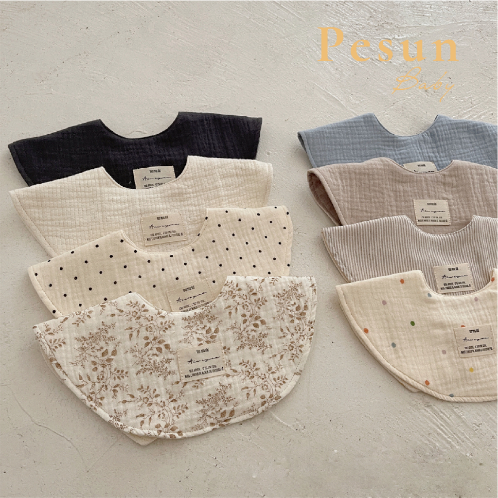 Khăn Yếm Dãi Cotton Cao Cấp Phong Cách Hàn Quốc
