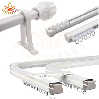 [ THANH PHỤ KIỆN RÈM ĐẦY ĐỦ ] Thanh treo rèm,Ray treo rèm cửa,Ống sào treo rèm