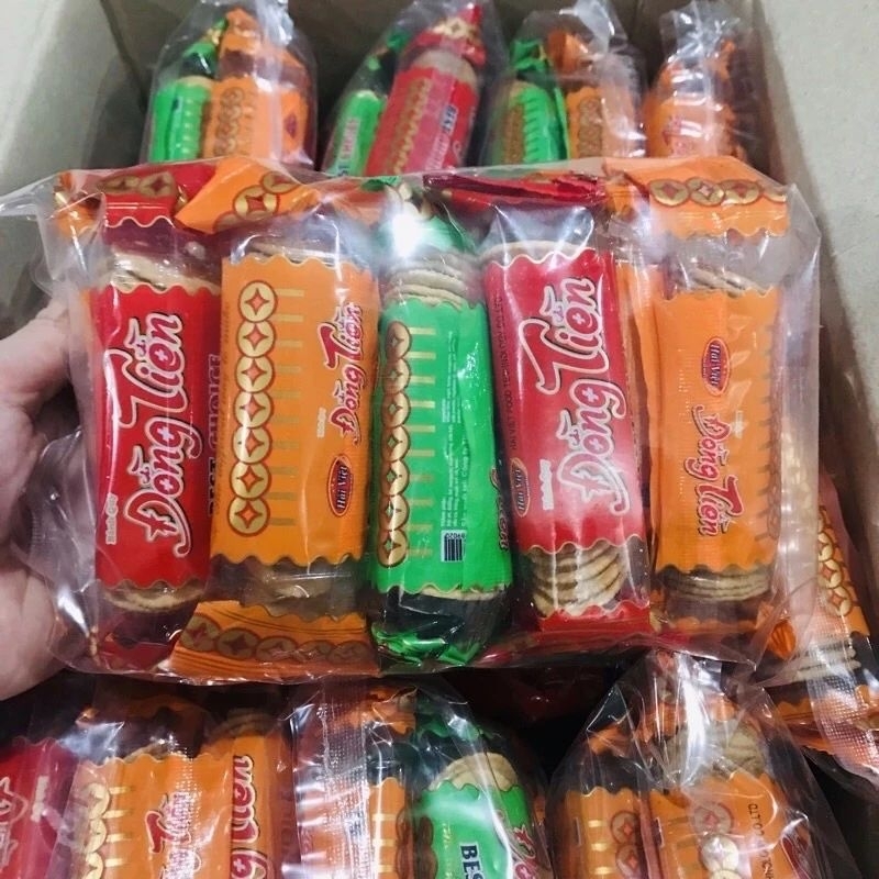 Bánh quy đồng tiền hải việt bịch 10 gói