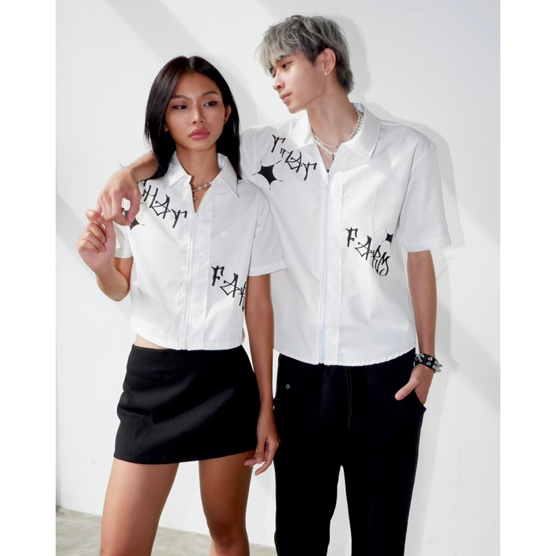 Áo sơ mi TF BASIC WHITE SHIRT Nam Nữ