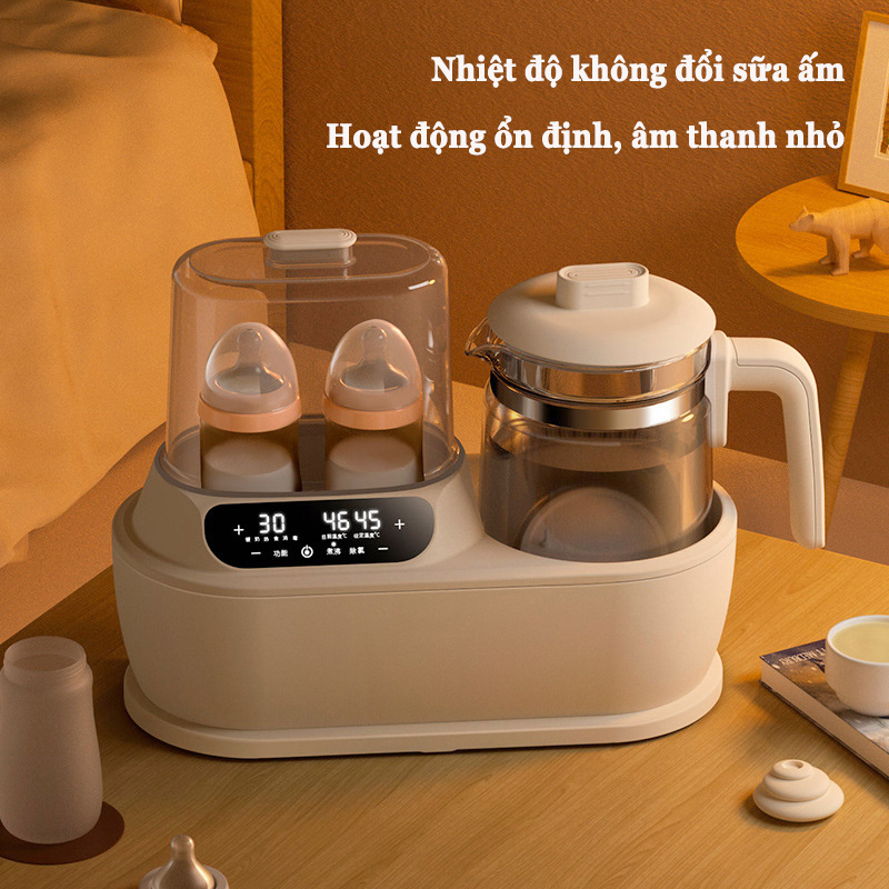 Máy Hâm Sữa Đa Năng 5 In 1 - Tiệt Trùng Vi Khuẩn 100% - Máy Đun Nước -Giữ Ấm Bình Sữa Máy hâm sữa