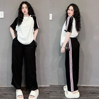 | chang tròn | sét thể thao viền hồng bigsize