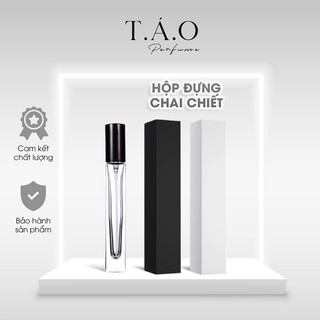 Combo hộp giấy đựng chai nước hoa chiết 10ml, chai tinh dầu, chai serum đen và trắng