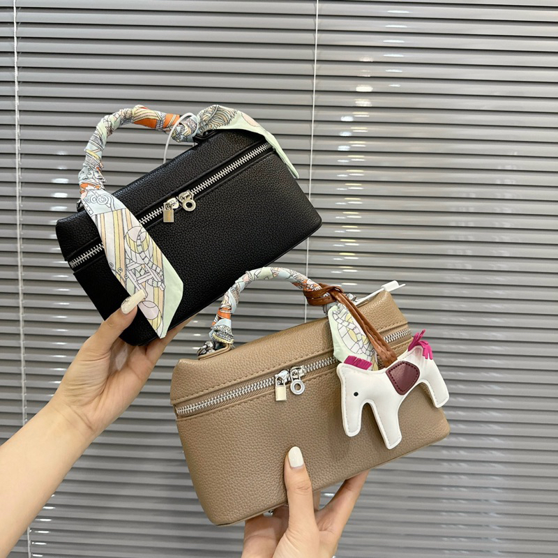 Túi Xách Nữ Dáng Hộp Quai Ngang Xách Kèm Dây Đeo Dupe HM