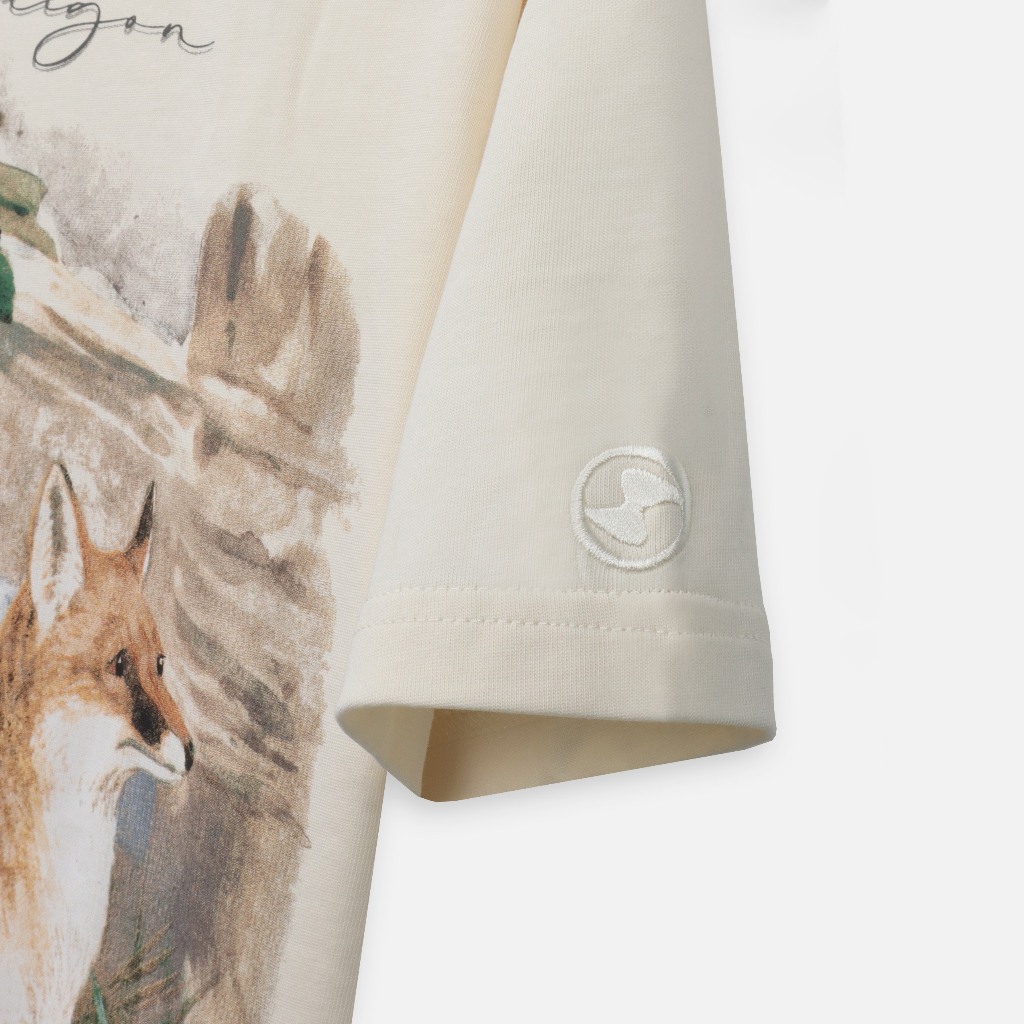 Áo thun NEEDS OF WISDOM Fox Tee - Cream - Local Brand Chính Hãng
