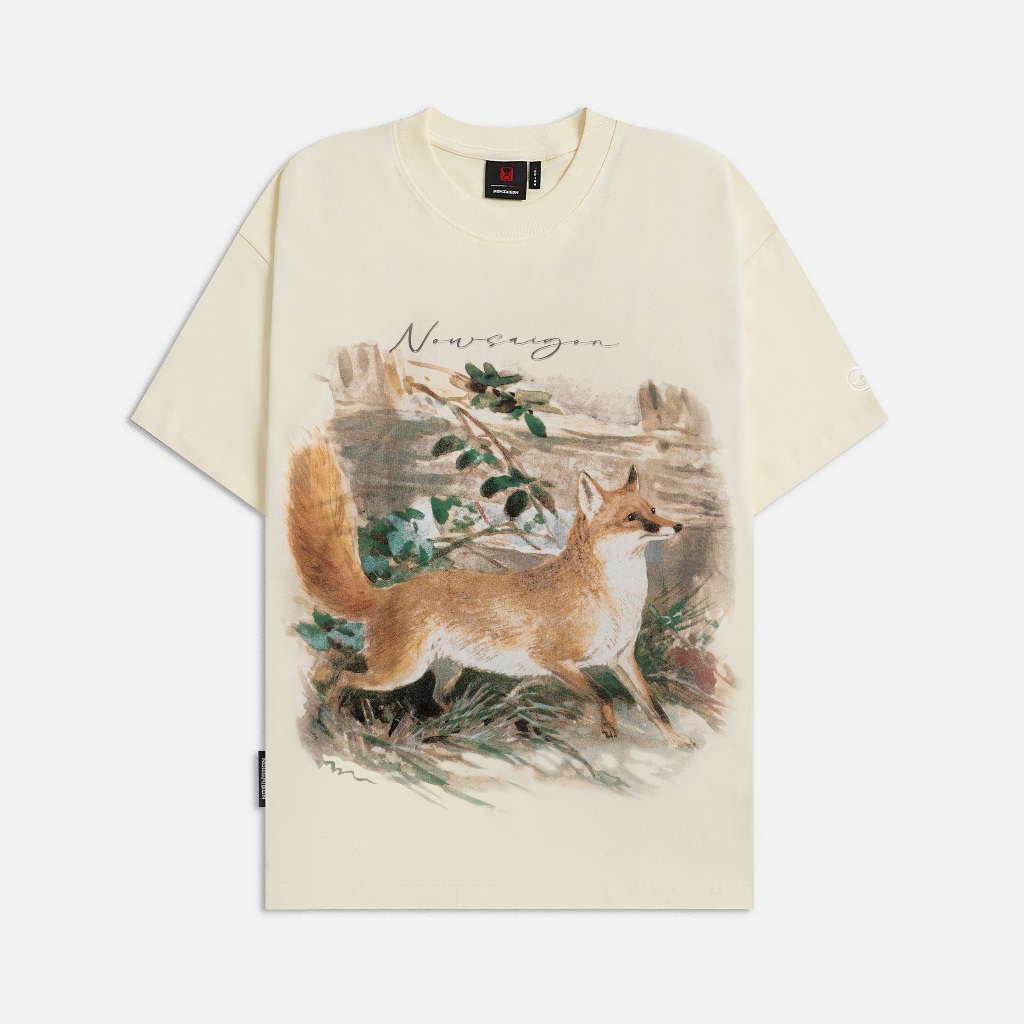 Áo thun NEEDS OF WISDOM Fox Tee - Cream - Local Brand Chính Hãng