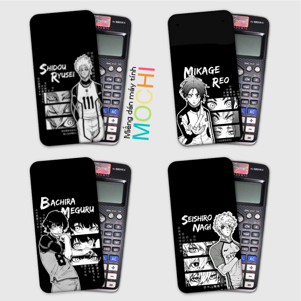 Miếng decal bluelock dán cái loại máy tính (casio fx-570 / fx-570 ii / fx-580 / fx-880, vinacal....)