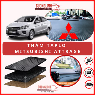 Thảm phủ taplo ô tô, xe hơi Mitsubishi Attrage 2015-2021 chất liệu da PU dập vân carbon cách nhiệt chống nóng hiệu quả