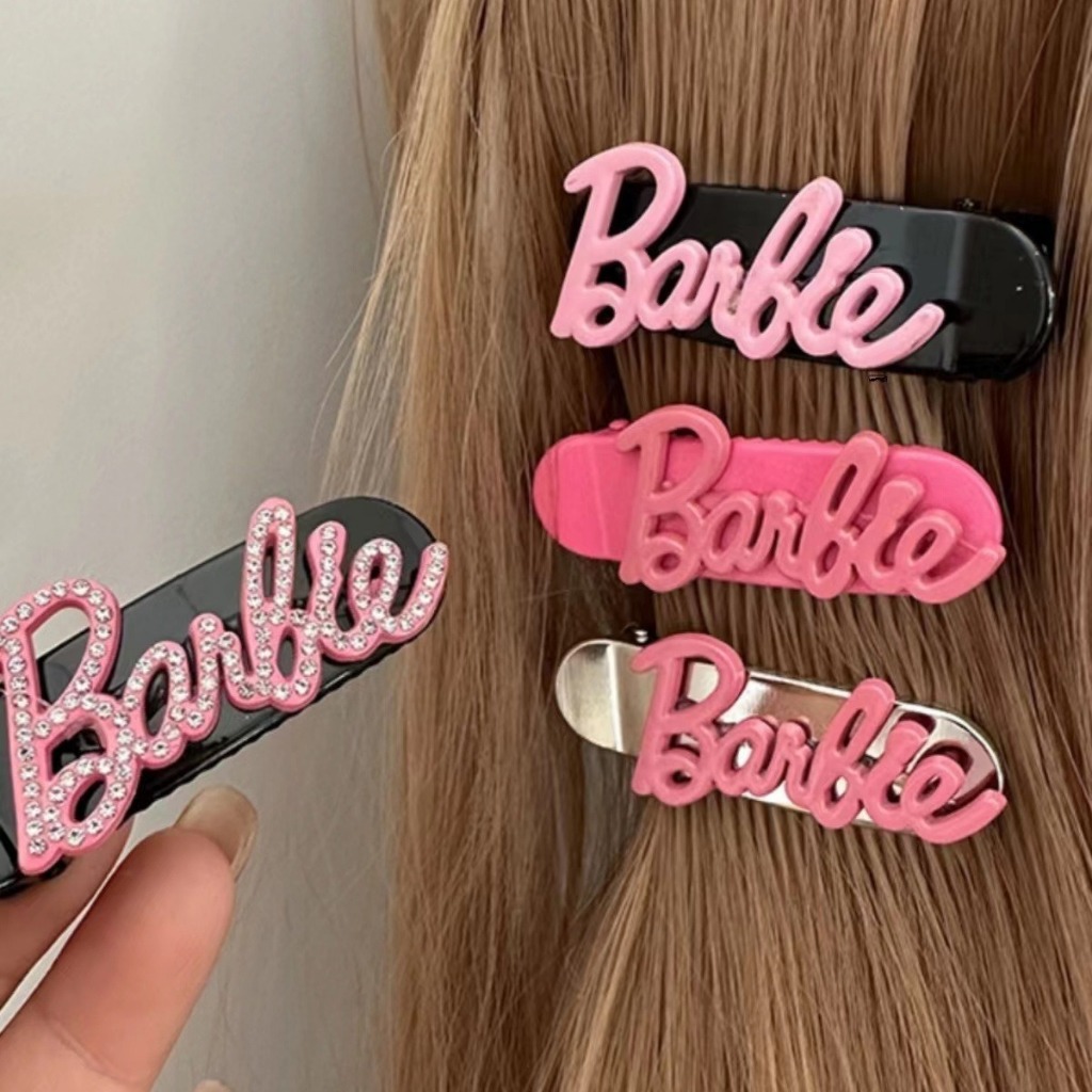 Kẹp tóc mái hình công chúa Barbie y2k thời trang cho nữ cặp bấm mái nữ đẹp vintage phong cách Hàn Quốc dễ thương màu