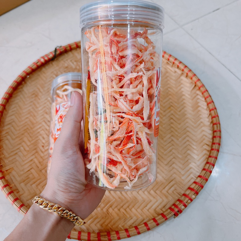 Khô Mực Xé Sợi Hấp Nước Dừa hộp 250Gr | Đồ Ăn Vặt TOPSHOP Sài gòn