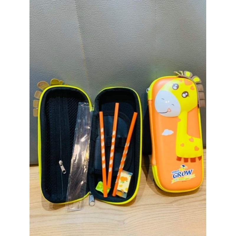 Hộp đựng bút hưu grow kèm bút chì, thước, tẩy, chuốt gọt bút chì🌹🌹 freeship 🌹🌹 hkm sữa