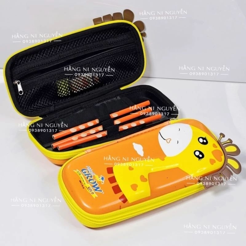 Hộp đựng bút hưu grow kèm bút chì, thước, tẩy, chuốt gọt bút chì🌹🌹 freeship 🌹🌹 hkm sữa