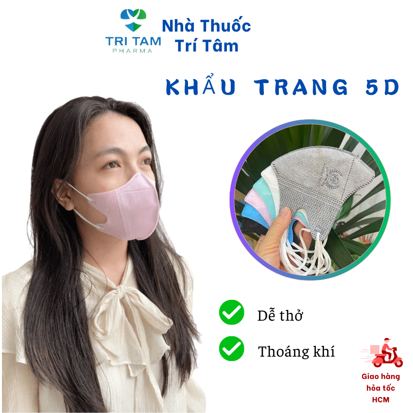 KHẨU TRANG 5D cao cấp thùng 100 cái/ 200 cái