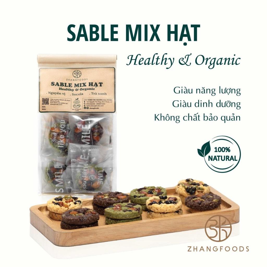 Bánh Sable Mix hạt- Healthy & Organic- Eat clean- Ít Calo- ZHANGFOODS