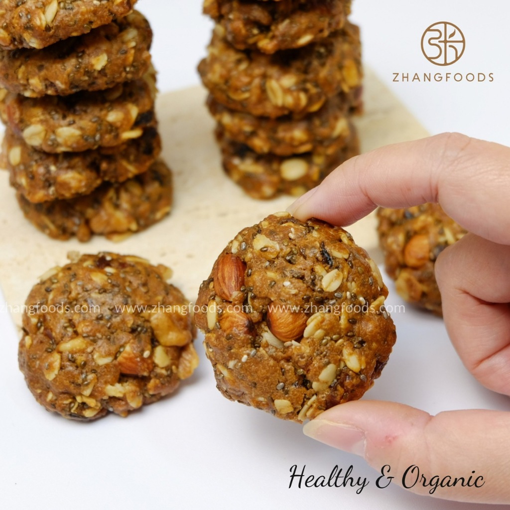 Bánh yến mạch đường đen Healthy & Organic set 20 bánh - Zhangfoods