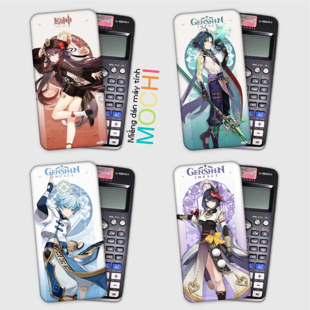 Miếng decal genshin dán cái loại máy tính (casio fx-570 / fx-570 ii / fx-580 / fx-880, vinacal....)